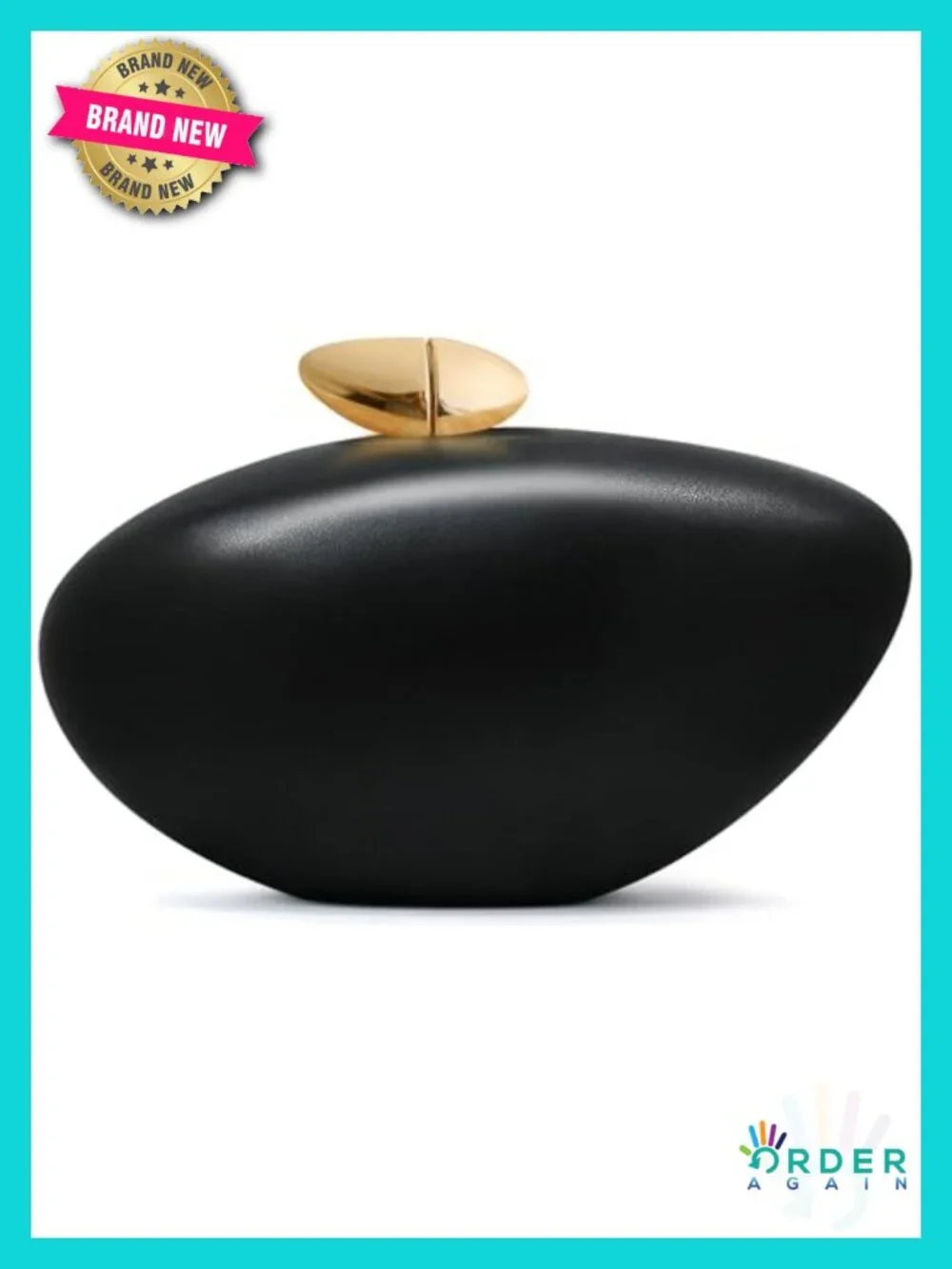 Acrylic Shell Clutch Purse with Magnetic Closure for Evening